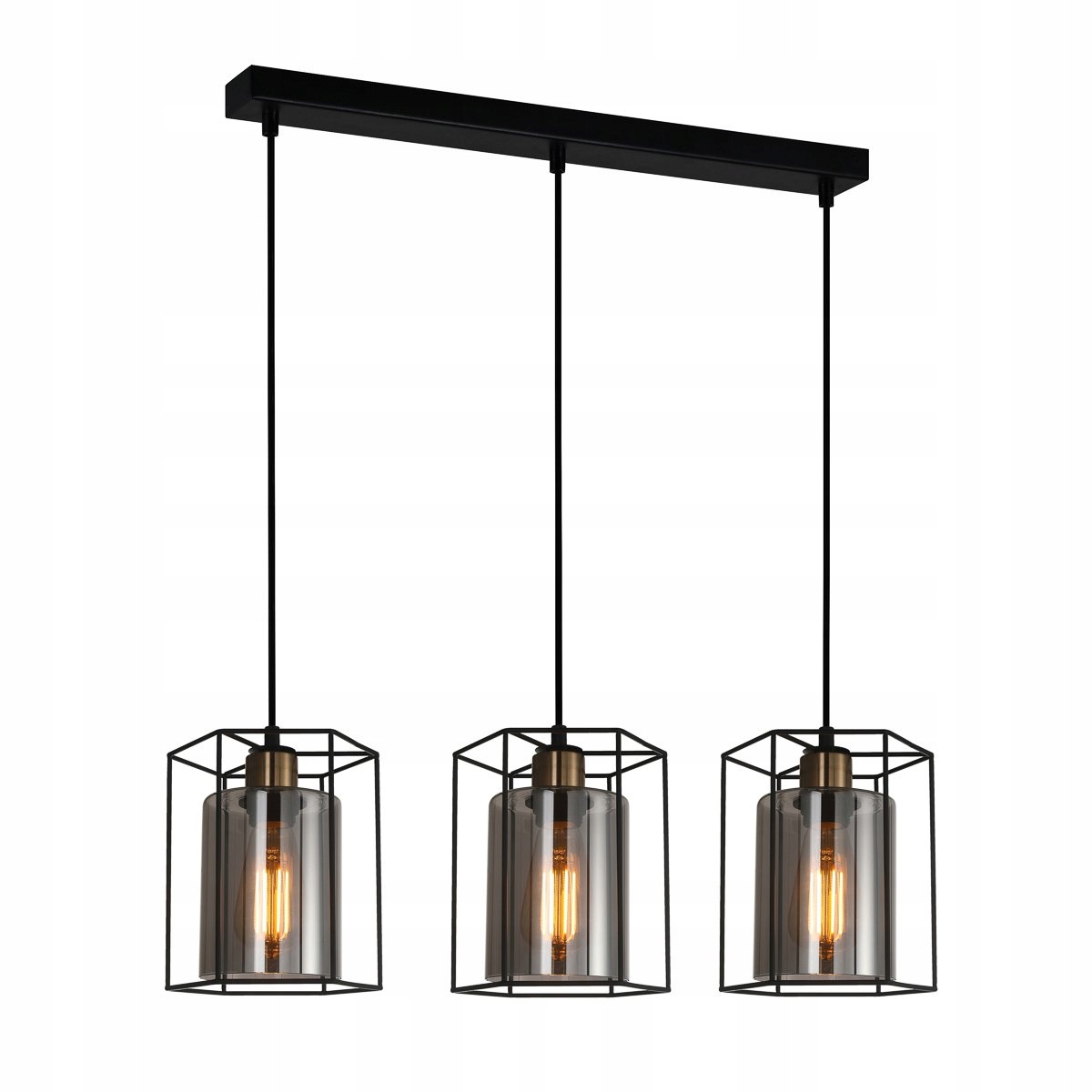 Závesná lampa Kalula PND-78901-3-BK+SG Italux