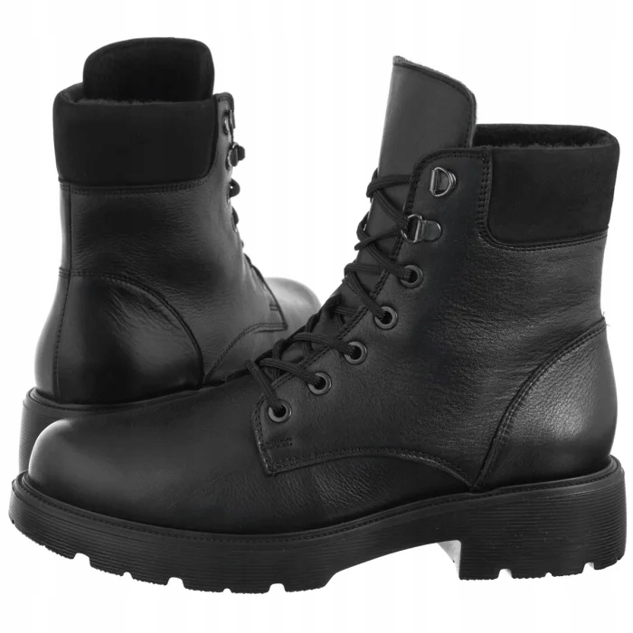 Dámské Kožené Boty Kotníkové Kanady Ryłko Černé 2XUT7_Z Black