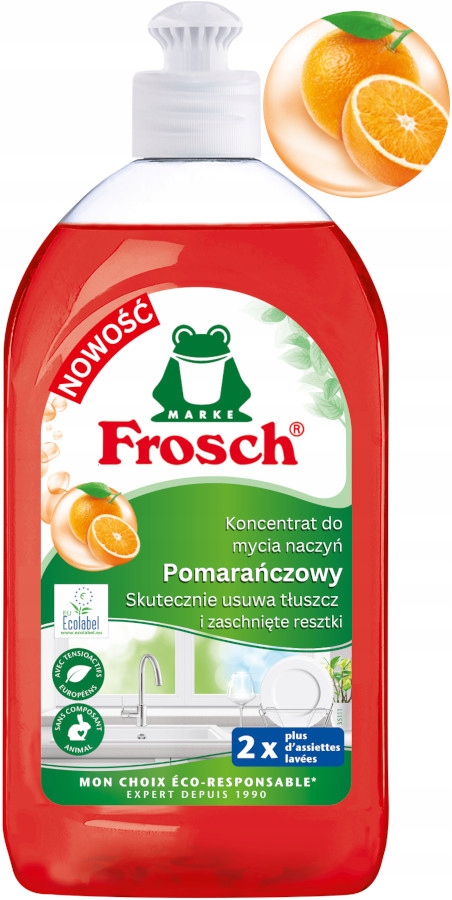 Levně 5x Frosch Eko Červený Pomeranč Koncentrát na mytí nádobí 500 ml
