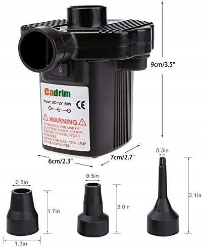 ELEKTRYCZNA POMPKA POWIETRZNA DO MATERACA WIELOFUNKCYJNA CADRIM 2w1 50W Marka Cadrim