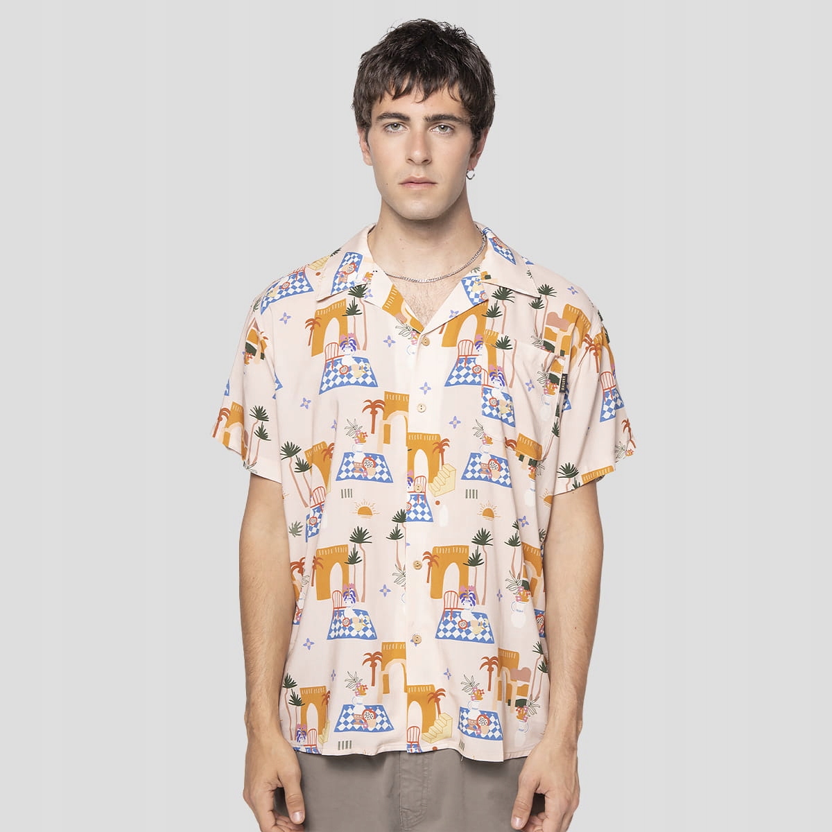 Pánská košile Kaotiko M/C L, vícebarevná, Městská