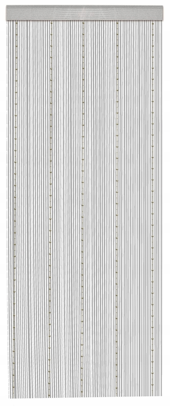 

Gotowa firanka typu Makaron z kulkami, 90*245 cm,