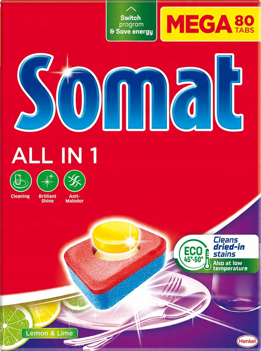 

Tabletki do zmywarki Somat All In One Lemon 80szt