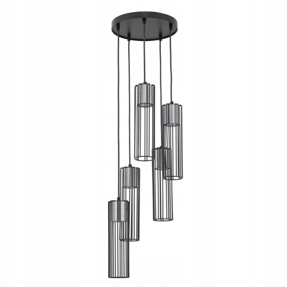 5-bodová závesná lampa s drôtenými tubami na kolese Fobia 5 33460 Sigma Lighting