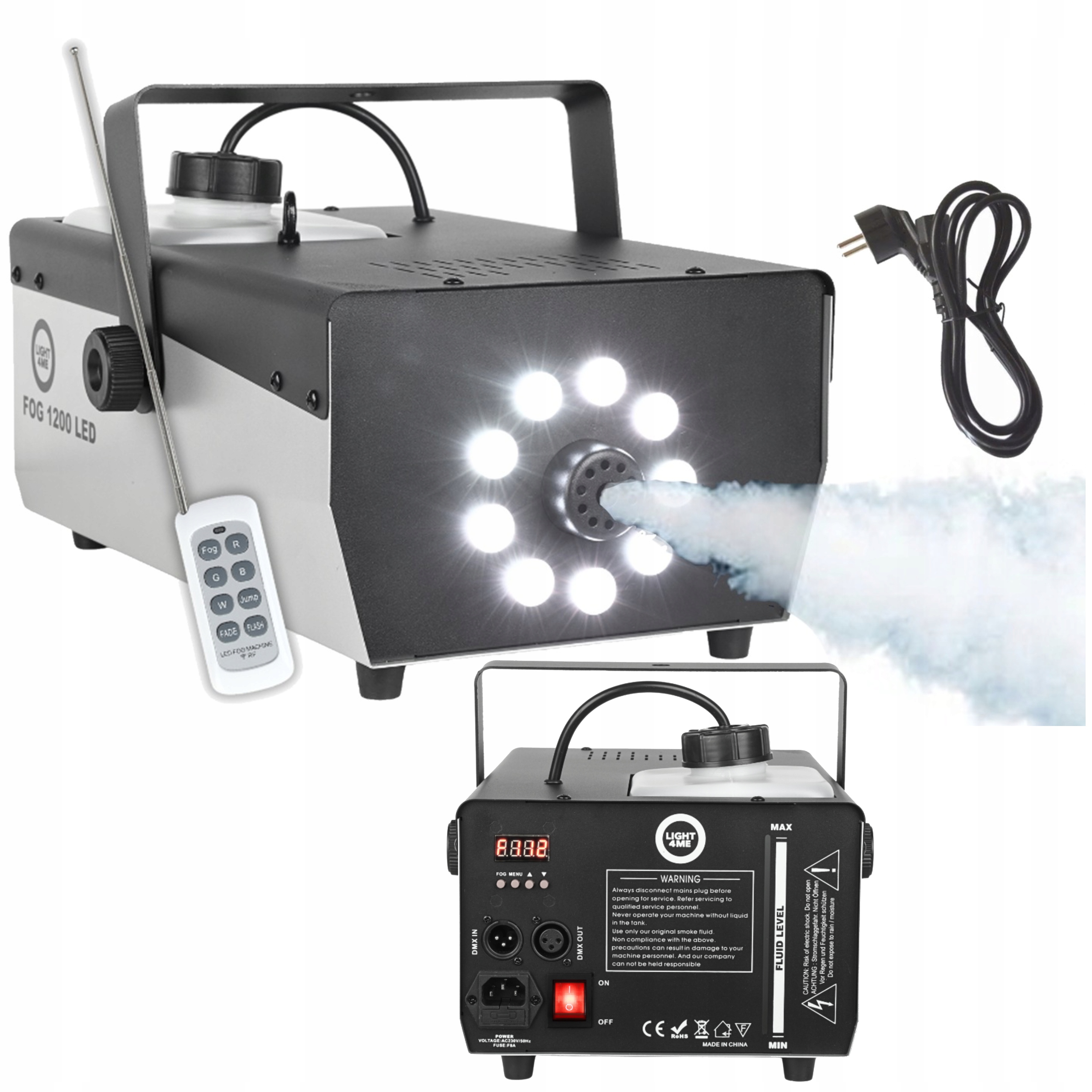 Wytwornica Dymu Mgły Maszyna Do Dymu Dymiarka Fog Led 1200W Pilot LIGHT4ME