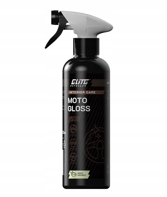 ELITE DETAILER _ MOTO GLOSS 500ML _ PRZYWRACA CZERŃ PLASTIKOM _ ED063