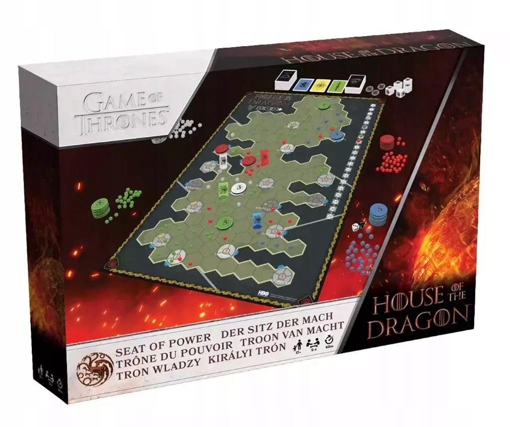 Gra planszowa Tron Władzy Strategiczna Ród Smoka House of the Dragon Smoki