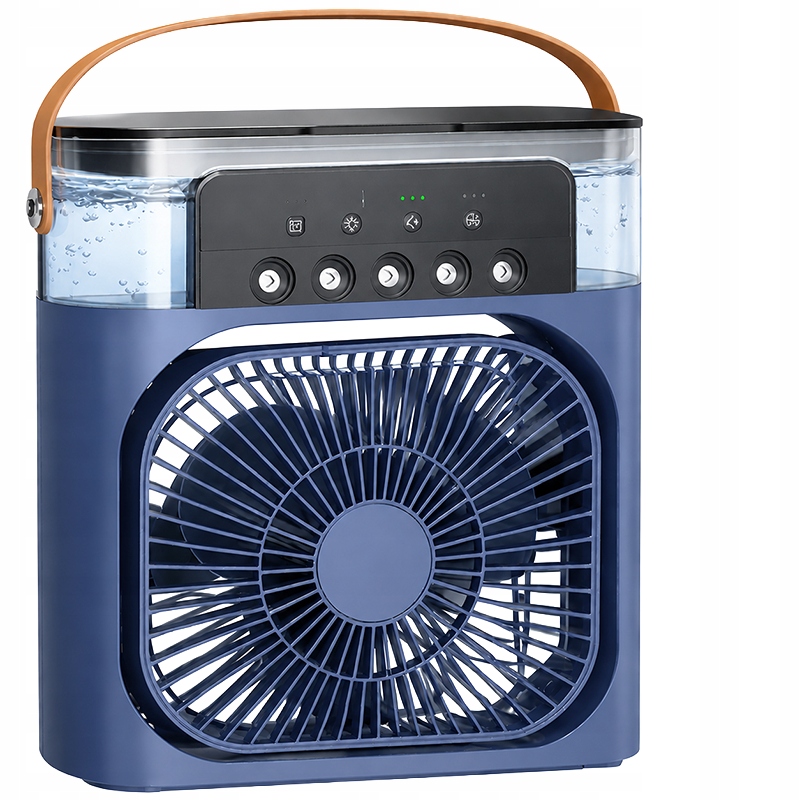 Przenośny Cichy Wentylator Nawilżacz Klimatyzator 3w1 Usb na wodę Lód Led
