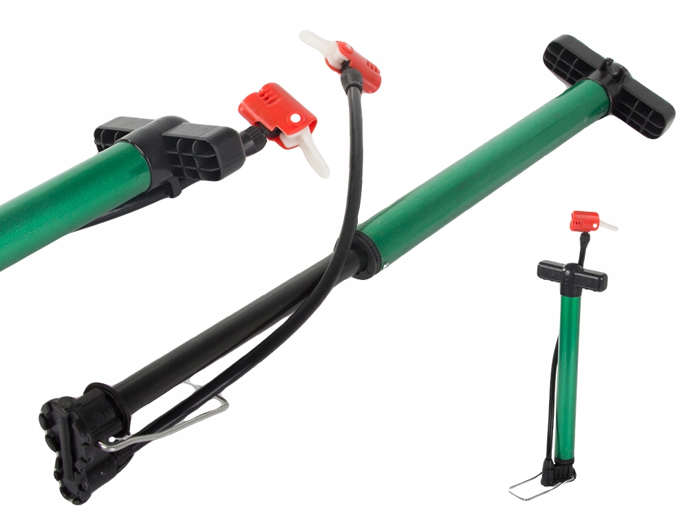 POMPKA RĘCZNA DO ROWERU z wężykiem z podnóżkiem 30 CM do roweru piłki koła Długość 37 cm