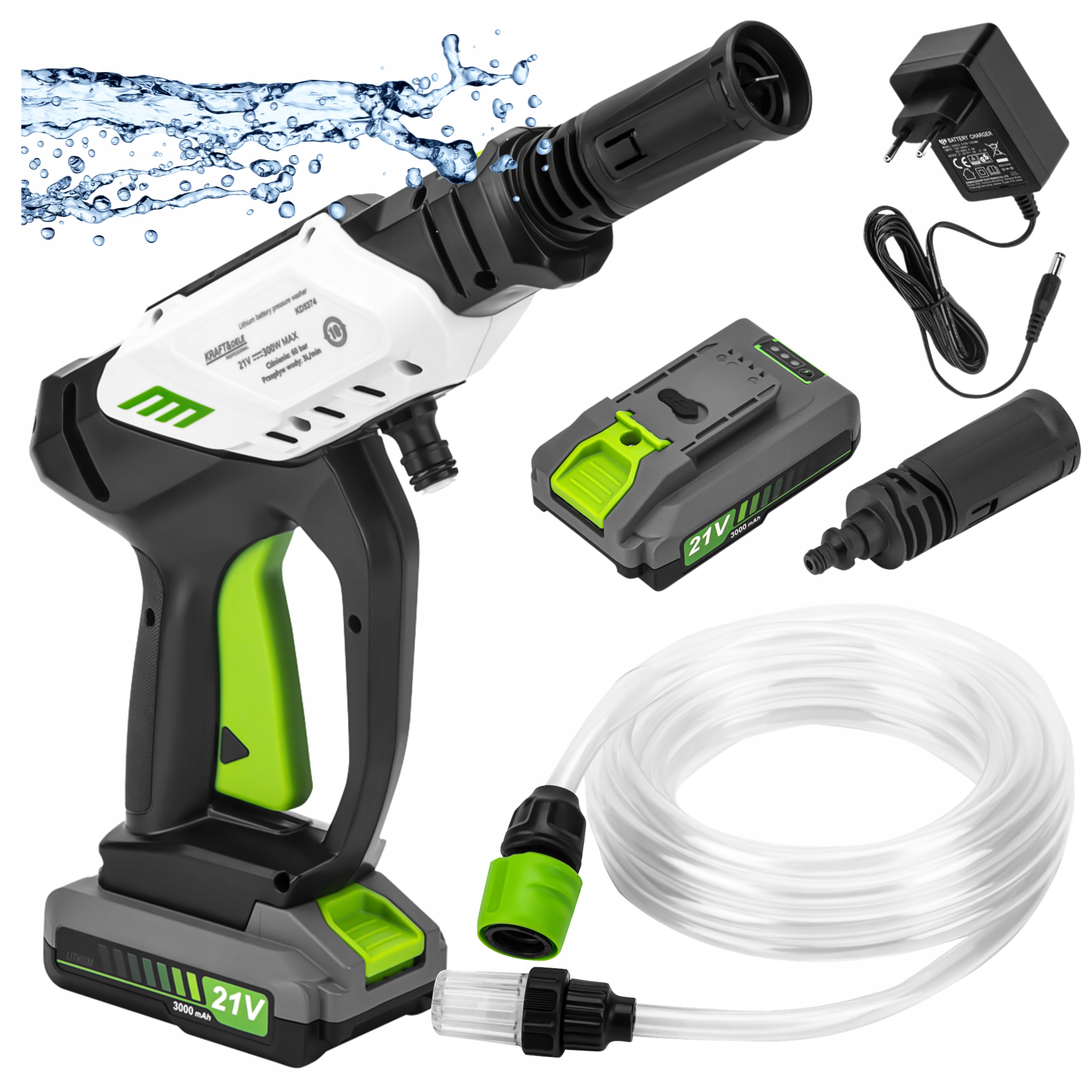 Myjka Akumulatorowa Ciśnieniowa Bezprzewodowa Ręczna do Mycia Auta