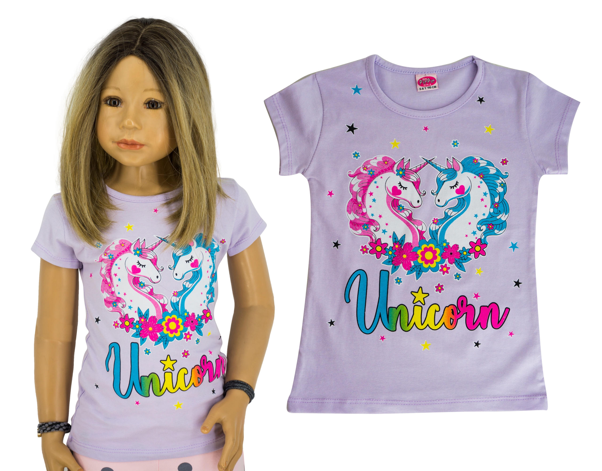 

Z529 Bluzka T-shirt koszulka jednorożec 98