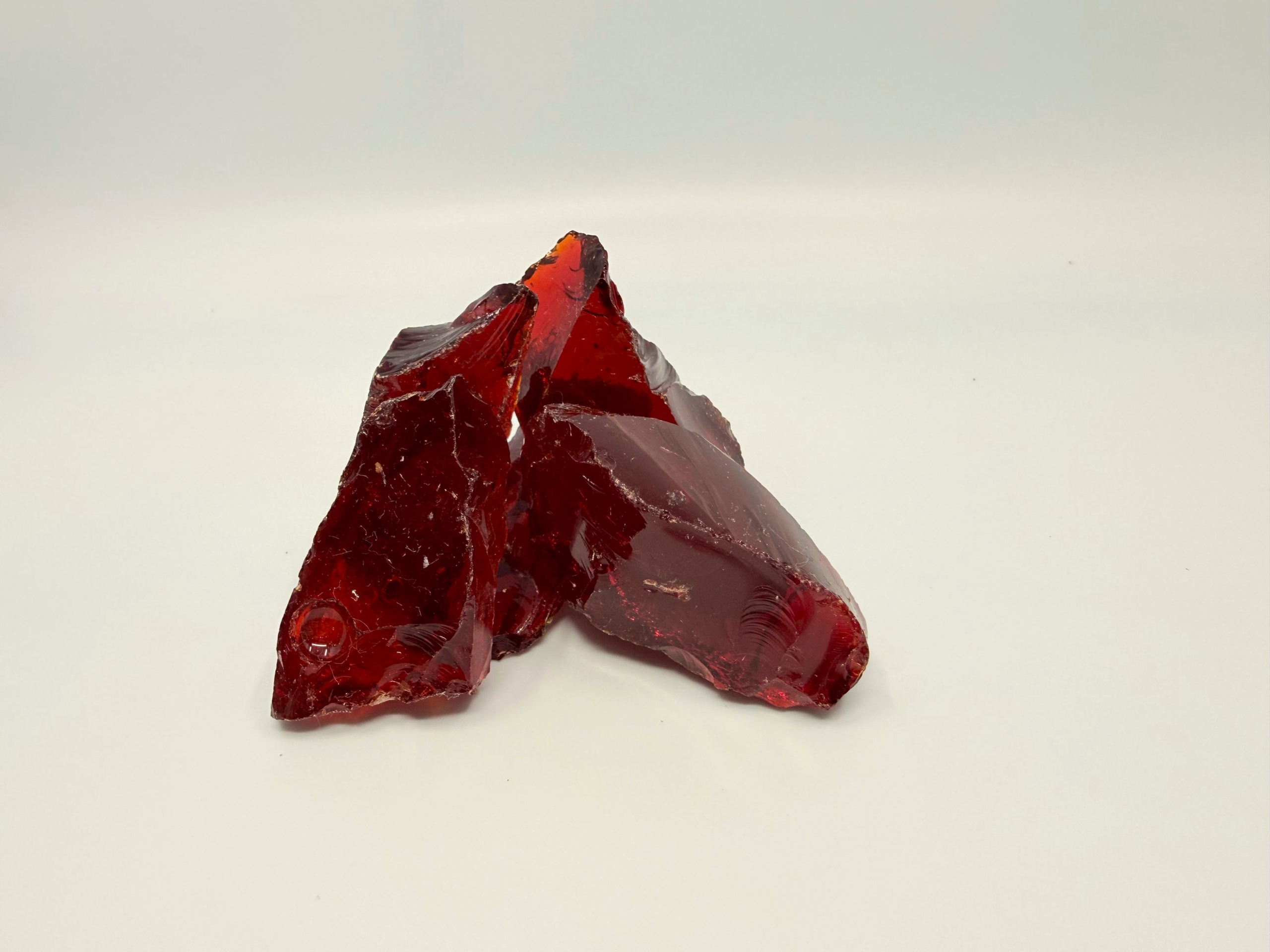 Dekorativní červené skleněné kameny láva 2-5 cm, kamínky, 5 kg