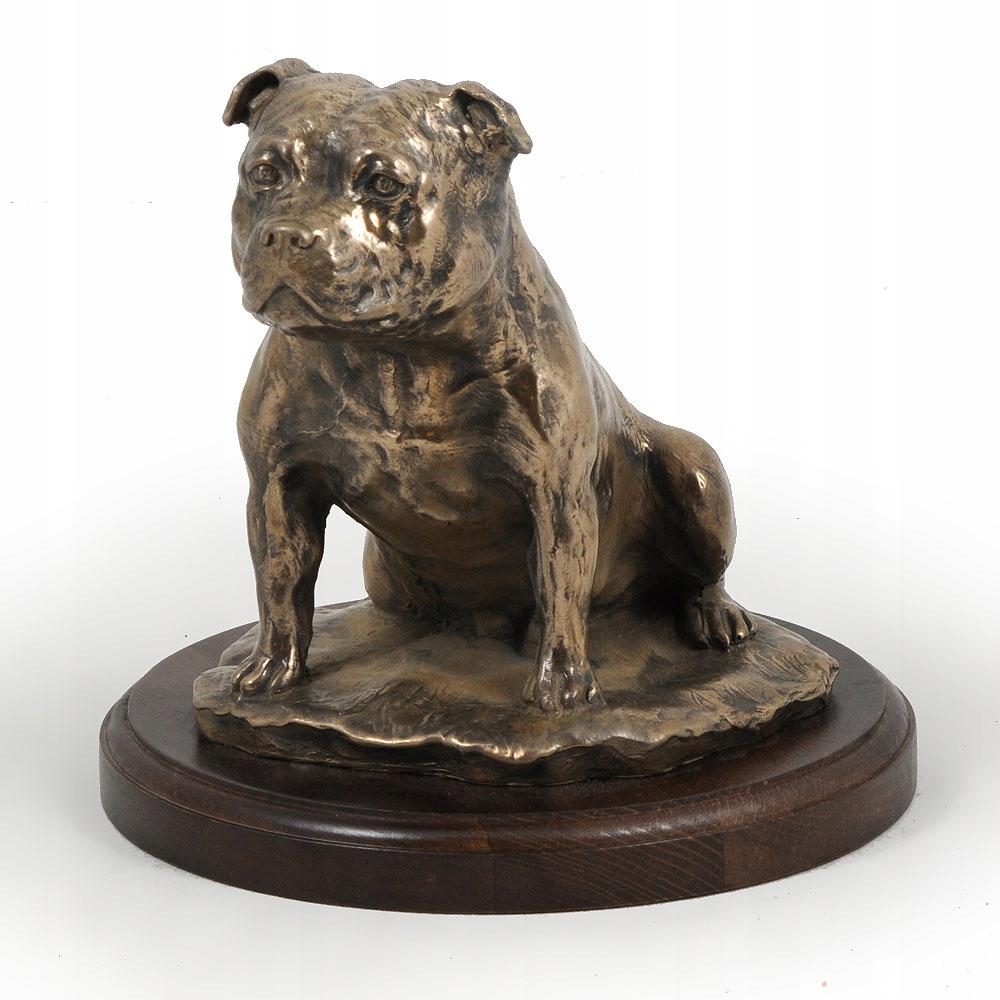 Staffordshire Bull Terrier figúrka psa na stôl, soška, socha, socha