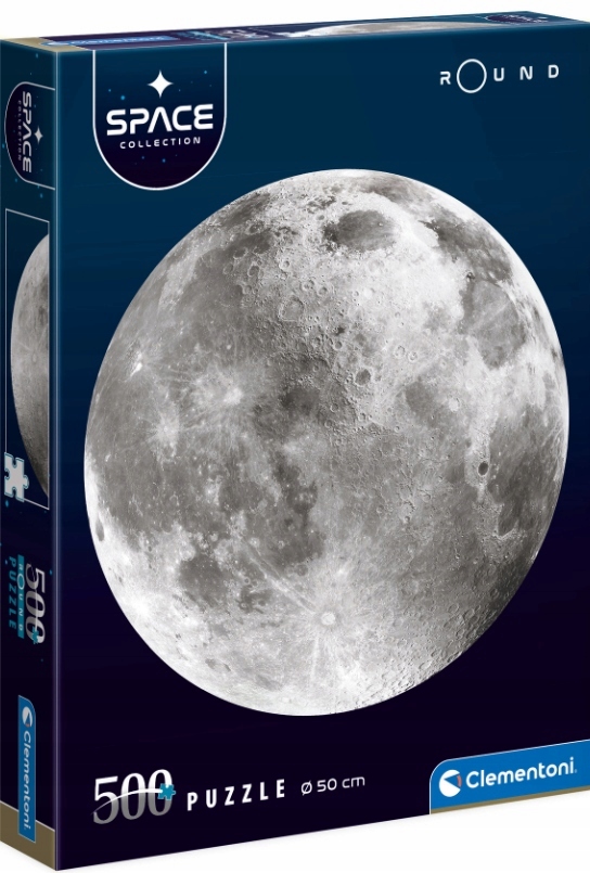 

Puzzle 500 El Okrągłe Średnica 50 CM Księżyc Space