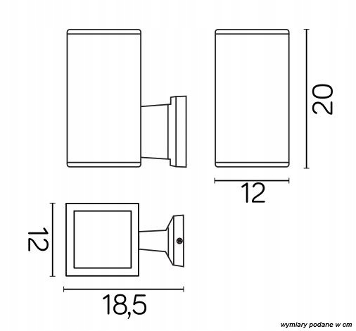 Kinkiet Zewnętrzny Srebrny Alu Suma Adela 8002 AL Kolor odcienie szarości i srebra