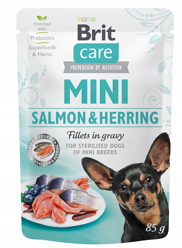 Brit Premium Vlhké krmivo pro psy Adult Small breed Losos Sleď 24x85 g