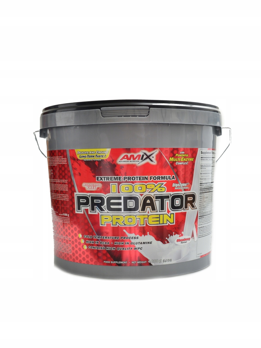 Whey Pro Predator 100% whey protein 4000 g jahoda