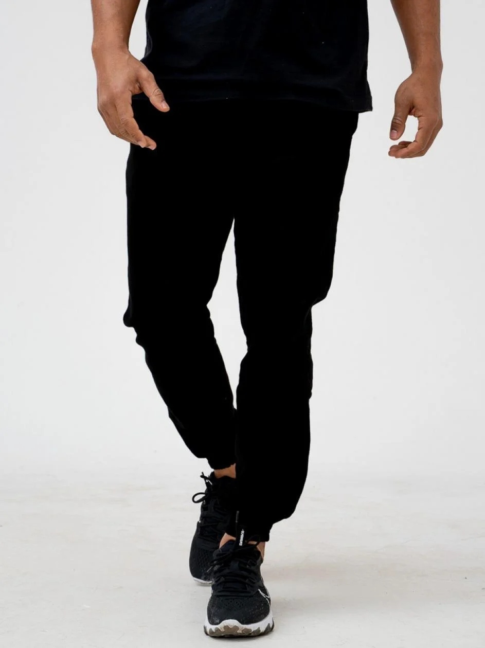 SPODNIE Jogger JIGGA CZARNE ZŁOTE JAKOŚĆ MODNE XL Rozmiar XL