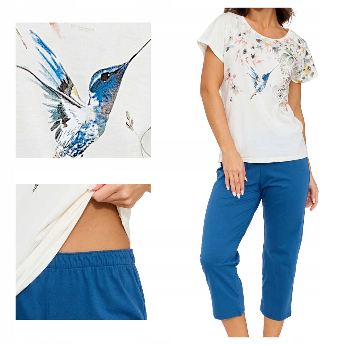 Cornette Piżama damska bawełniana krótki rękaw Floris 369/345 2XL