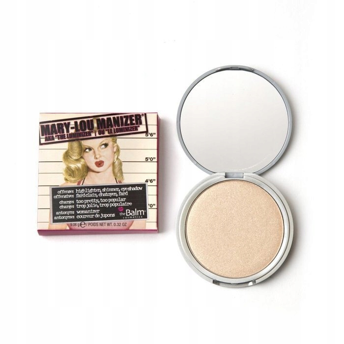 The Balm ROZŚWIETLACZ PUDER Do TWARZY CIAŁA Prasowany Mary Lou Manizer