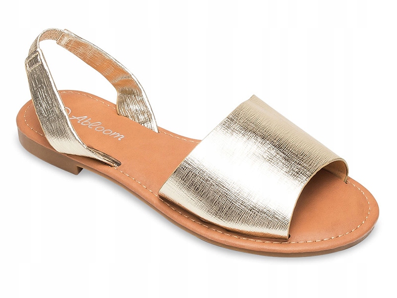 

Wsuwane Sandałki Damskie Złote 41