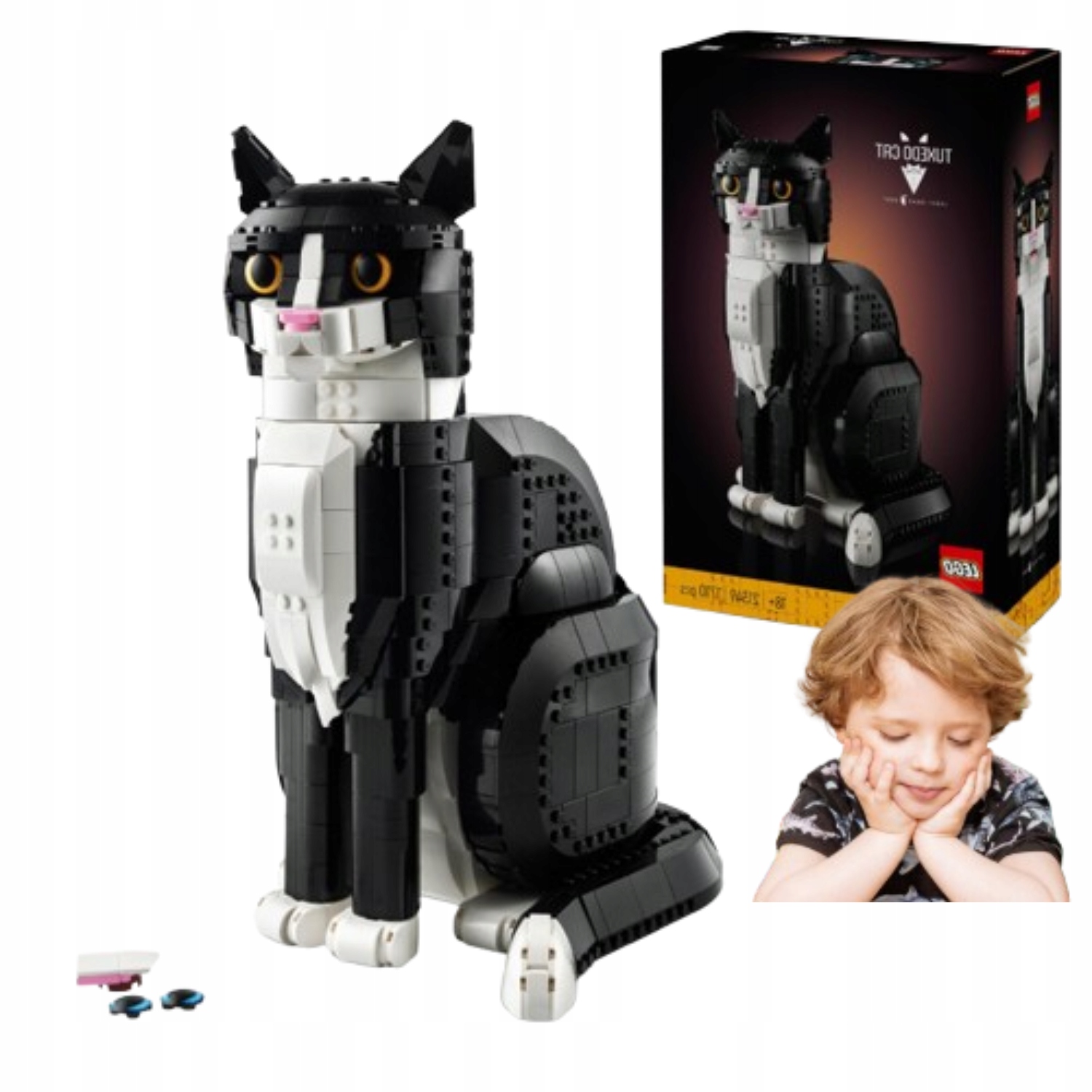 Klocki Lego Ideas Kot Biało-czarny Kot Zestaw 21349