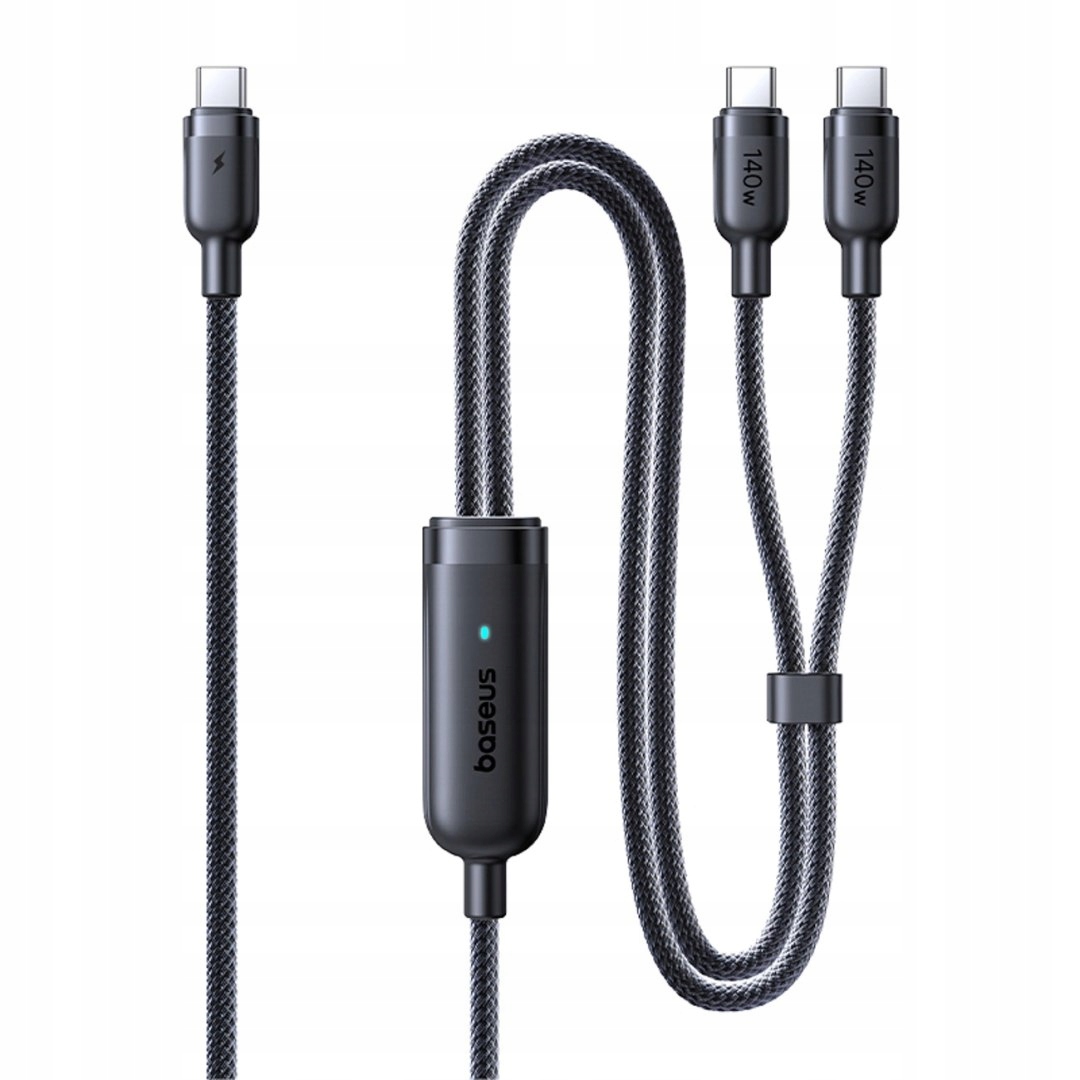 Kabel Baseus Flash 4 140W 2w1 Usb-c do Usb-c Usb-c 1.5 m czarny
