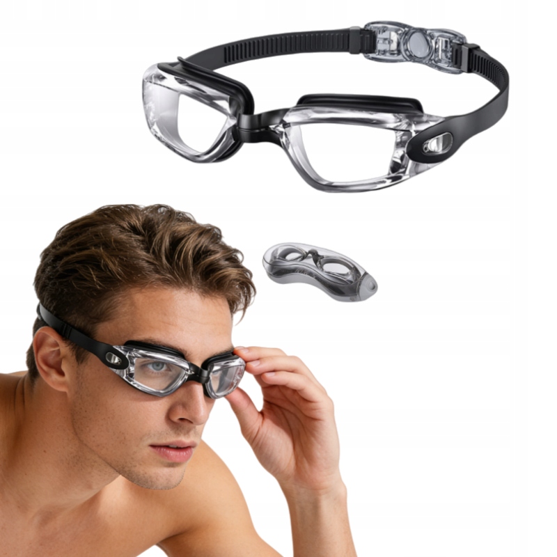 Okulary Pływackie do Pływania z Powłoką Anti-fog Etui