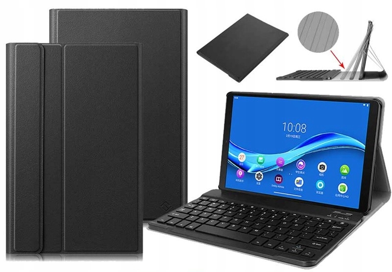 Pouzdro s Bluetooth klávesnicí Lenovo Tab M10 Plus K10 Černé