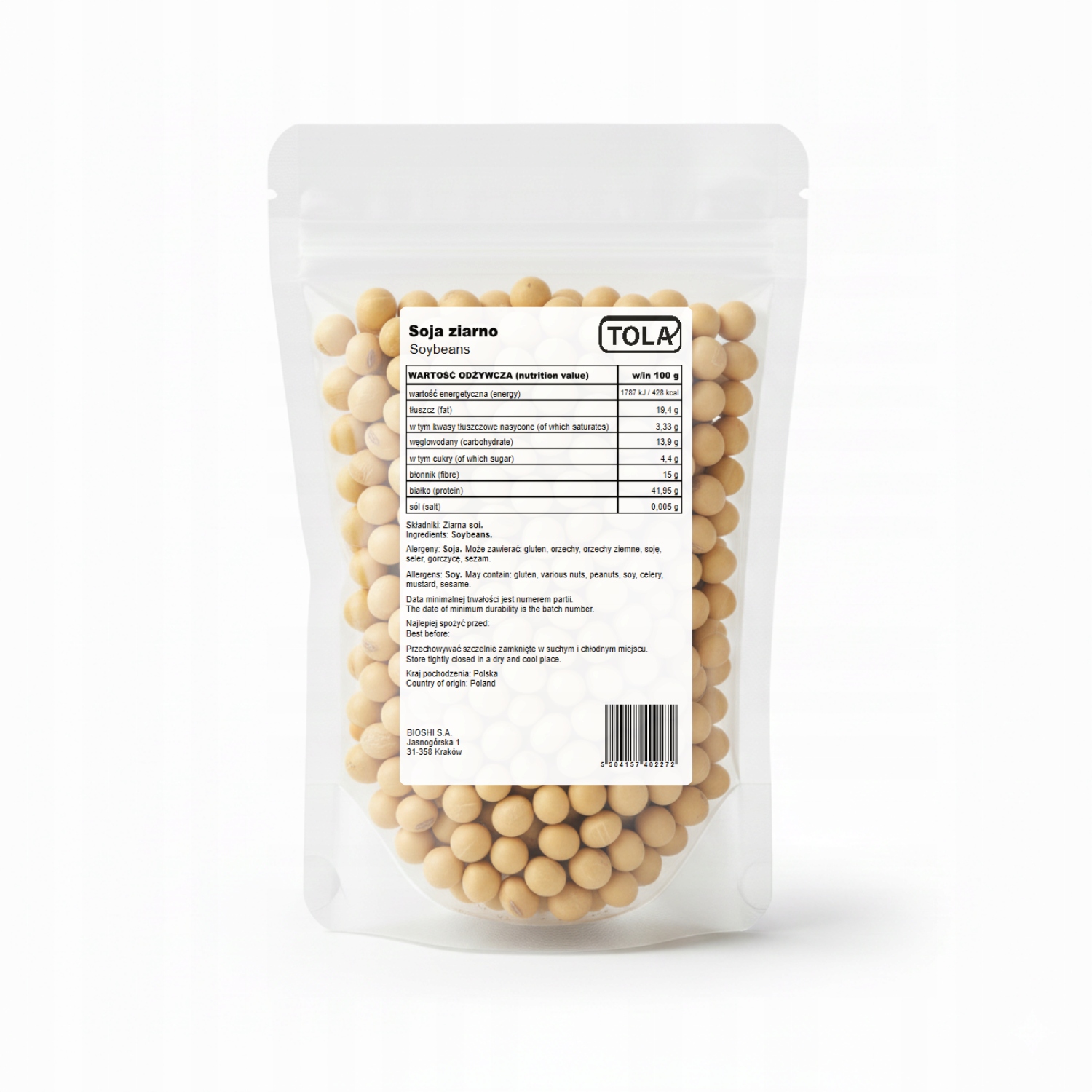 Levně Sójové zrno 25 kg do pokrmů a polévek, vysoká kvalita Tola