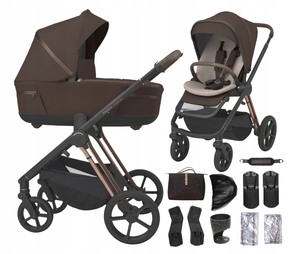Espiro Miloo Wózek 2W1 Wielofunkcyjny Przód-tył Dla Noworodka Dziecka 22 Kg
