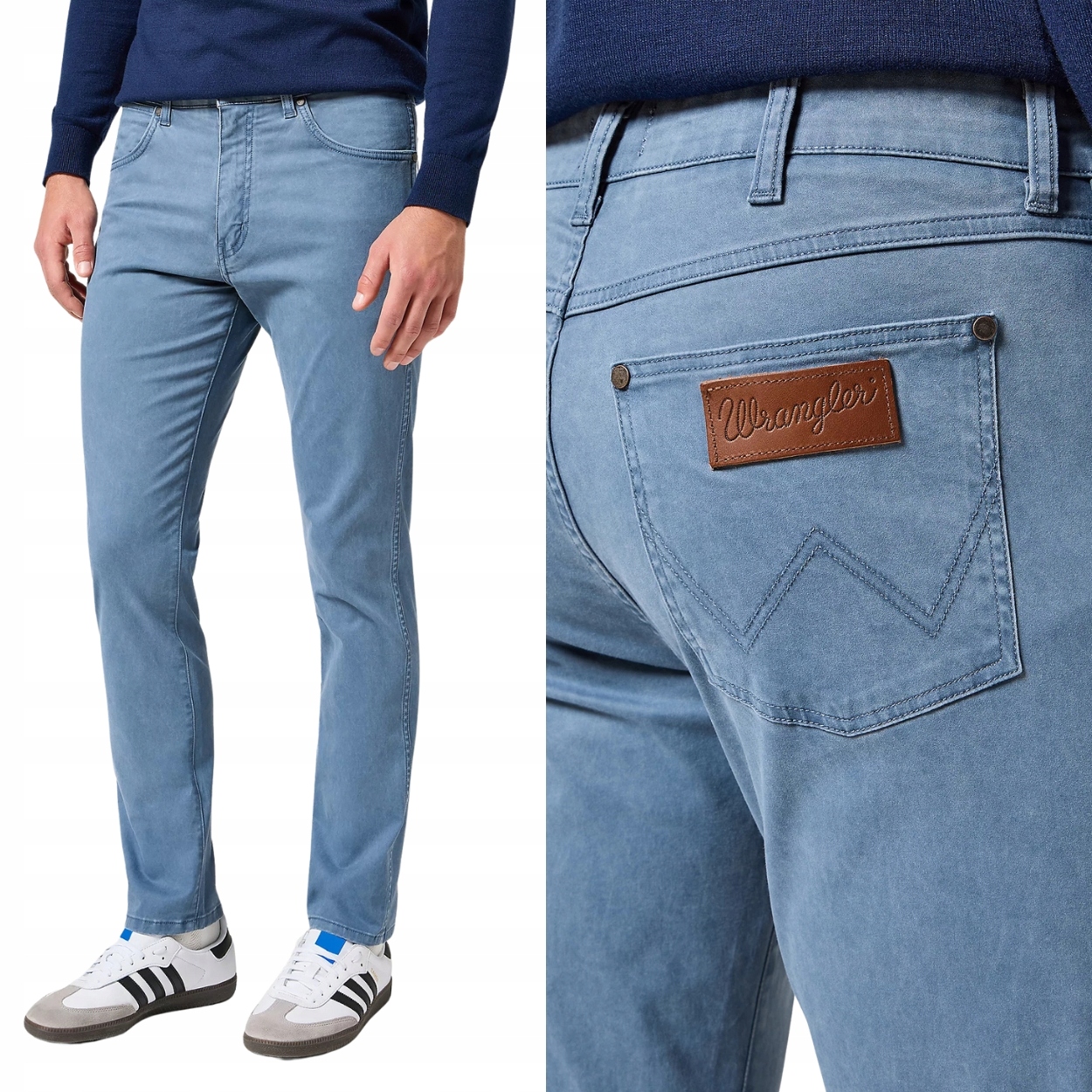 Wrangler Larston slim Grisaille přiléhavé látkové kalhoty W28 L32