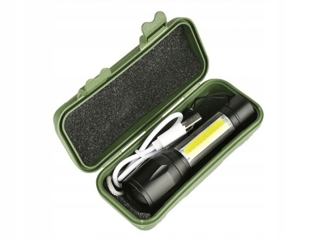 LATARKA RĘCZNA COB LED XP-E MINI ROWEROWA ZOOM