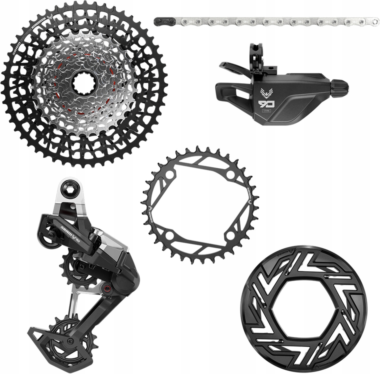 Sada Sram Eagle 90 T-Type E-mtb Bcd 104 A1 34T kazeta XS-1275 10-52