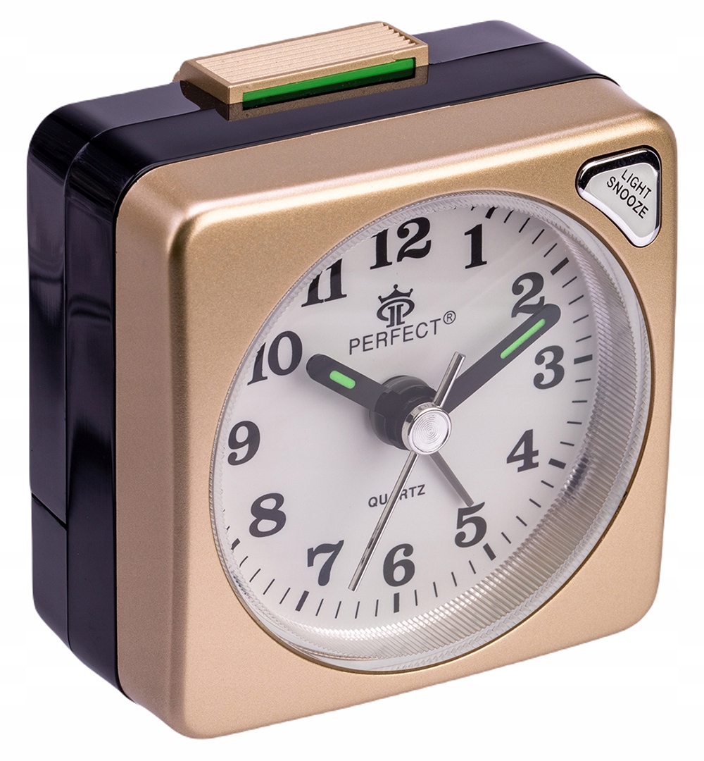 

Budzik Kwarcowy Perfect A 212 C złoty snooze