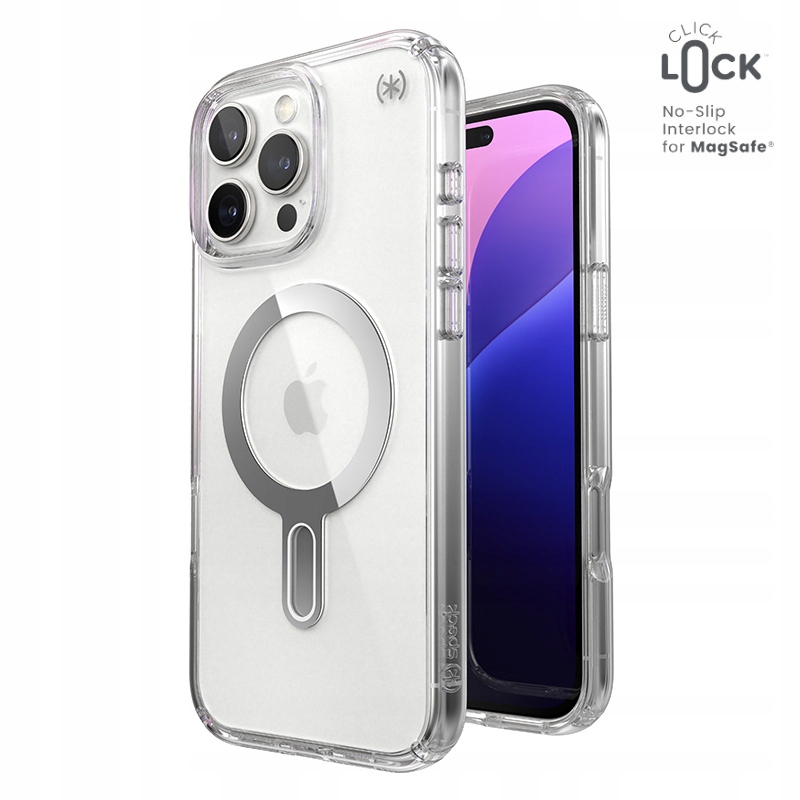 Speck Presidio Perfect-Clear ClickLock MagSafe Pouzdro iPhone 16 Pro Max Clear