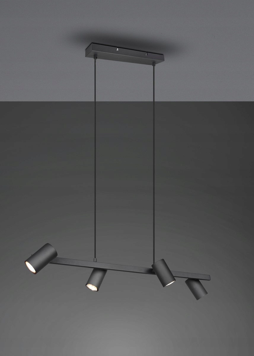 

Czarna matowa lampa z reflektorami Marley 4