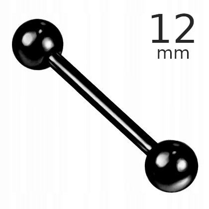 

kolczyk Do Języka Stal 316L Czarny 1,6/12/5 mm