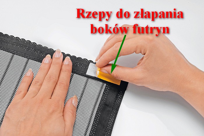 BIAŁA MOSKITIERA MAGNETYCZNA 160/150/140 x 220/210 Maks. szerokość 160 cm