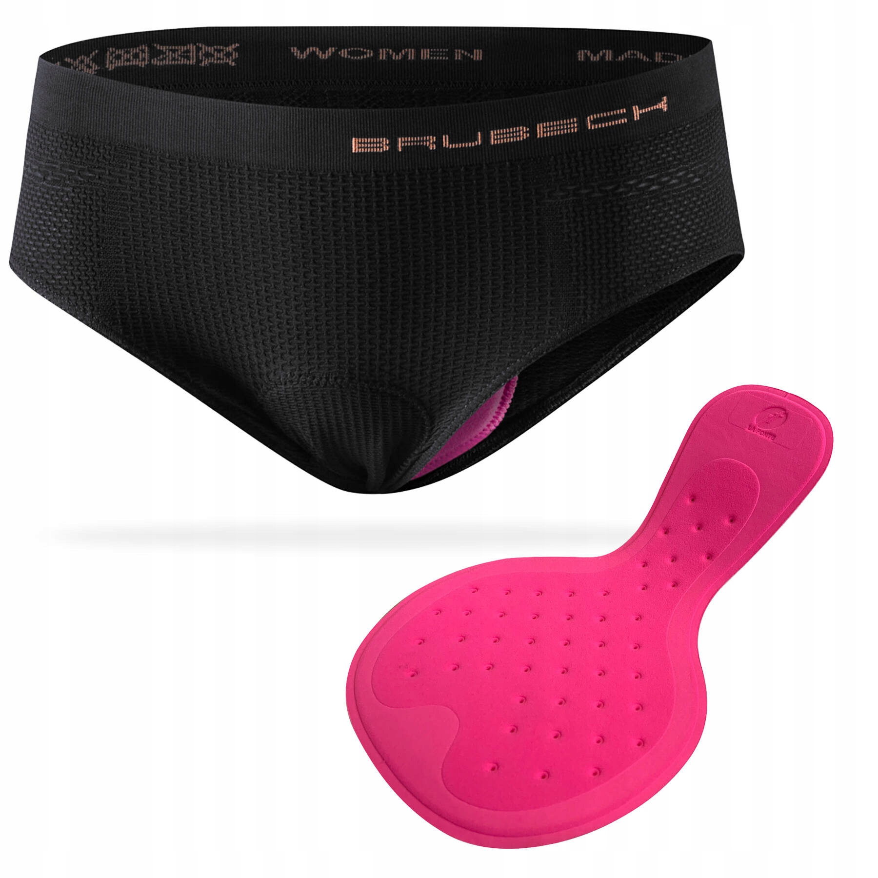 figi damskie na rower z amortyzującą piankową wkładką 3D Brubeck