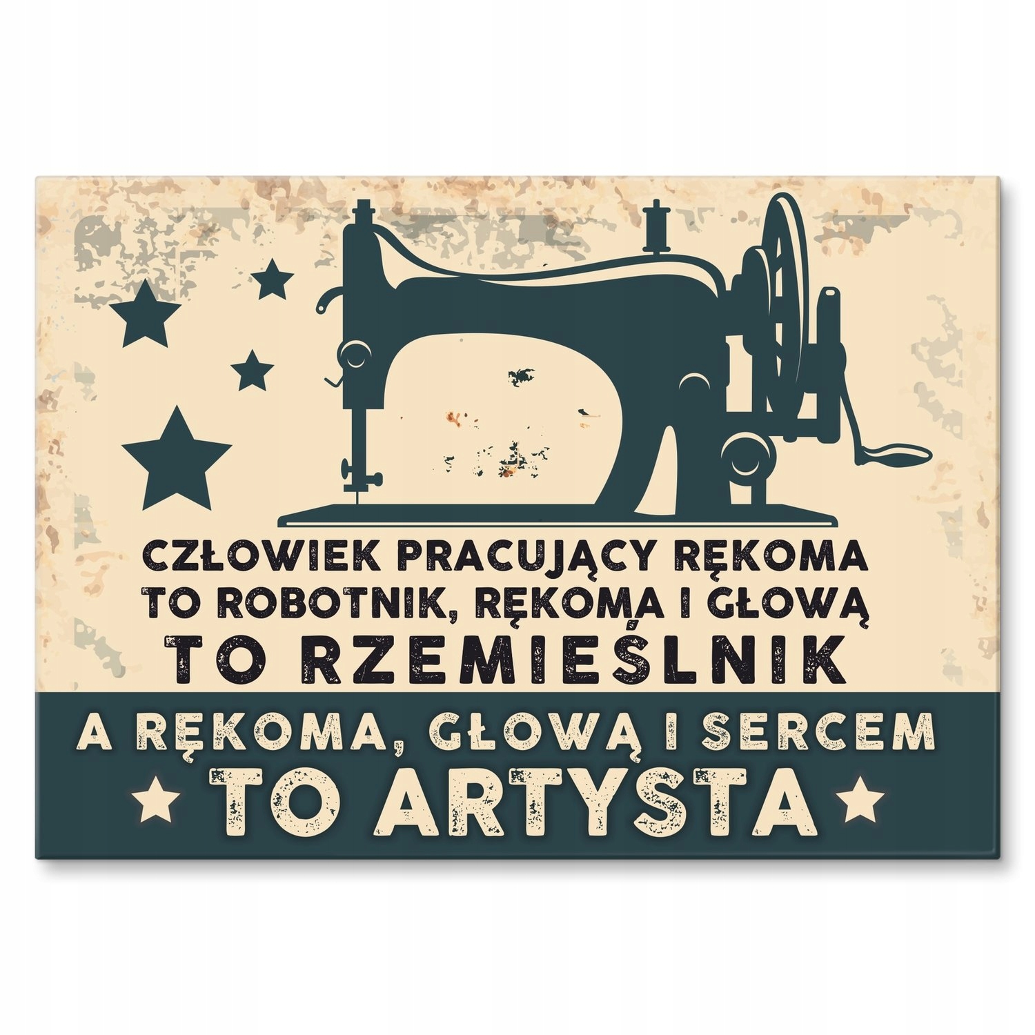 

Plakat metalowy krawiec artysta S