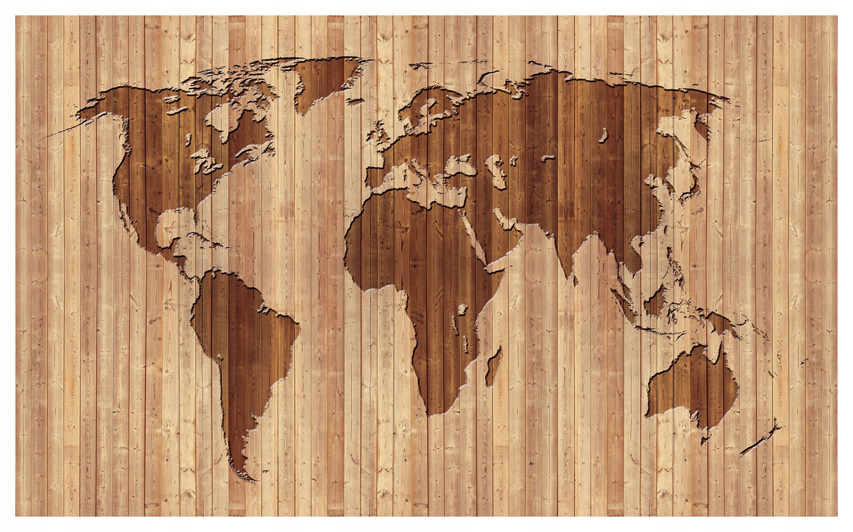 Fototapeta Mapa světa Dřevěný loft Skandinávie vinylová 254x184 lepidlo