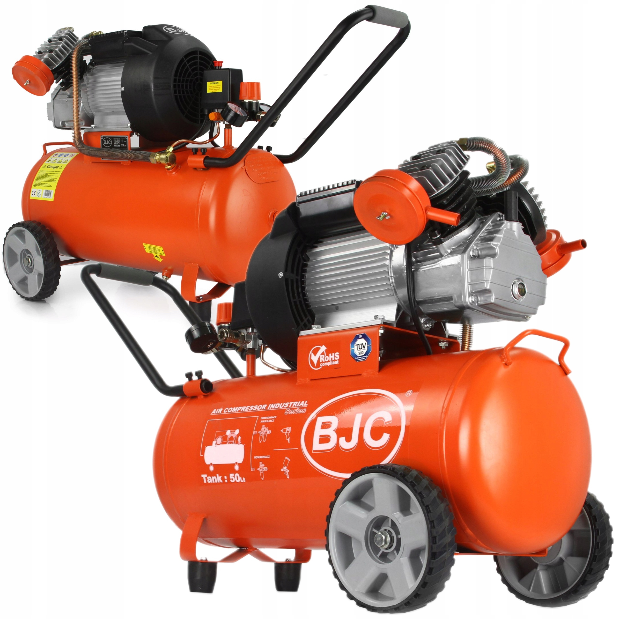 Bjc Olejový Kompresor 50L 3HP 2 Písty 10 Bar JN-30V Kolečka B88010