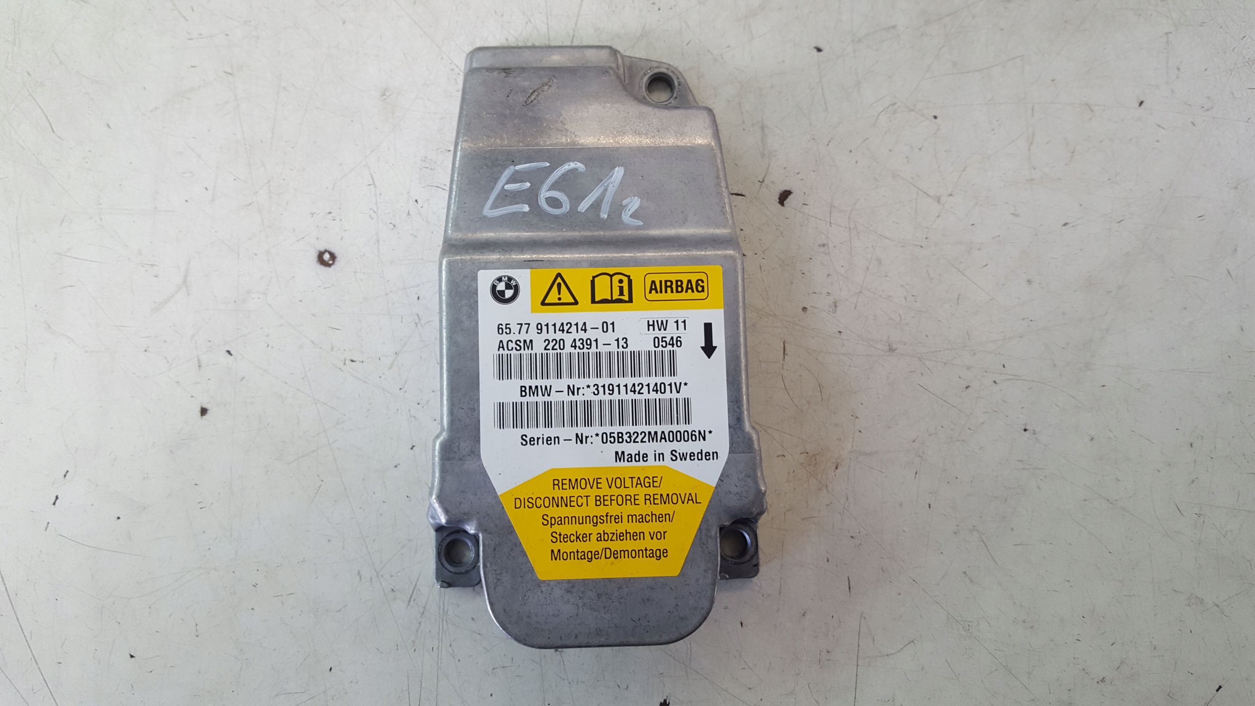 Sensor airbag 9114214 BMW E61 LIFT