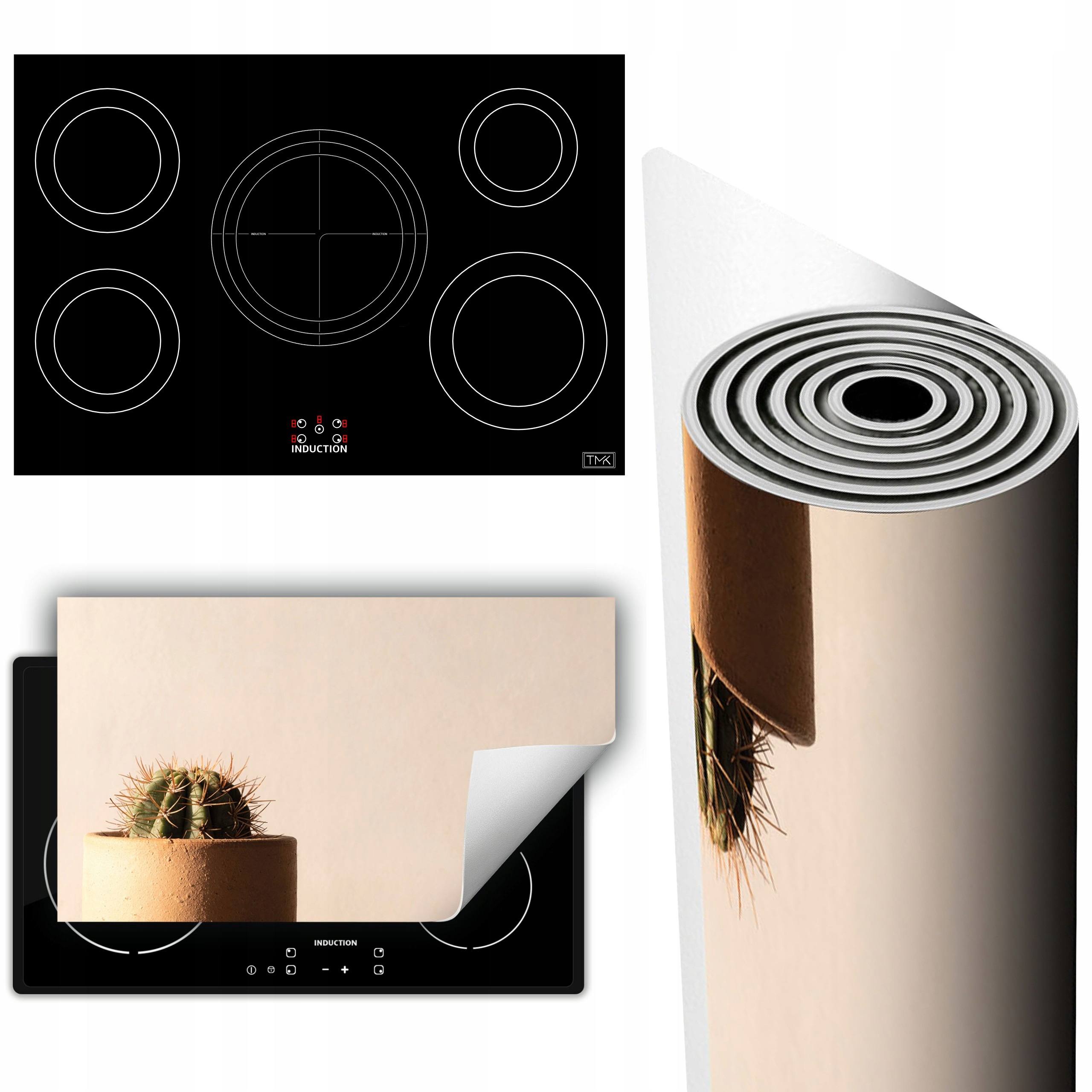 Vinylová Podložka Na Ochranu Kuchyňské Desky 90x52 kaktus