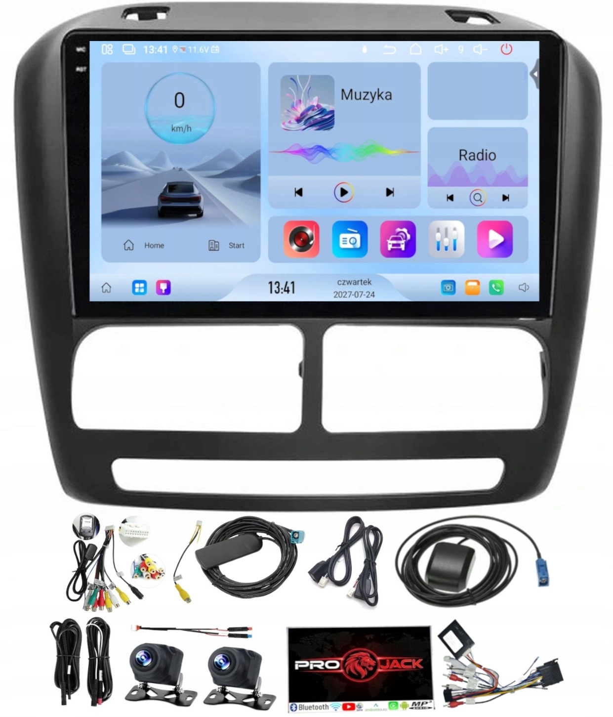 Rádio Navigace Android Carplay Bt Wifi Fiat Doblo 2010-2015 4GB 64GB Sim