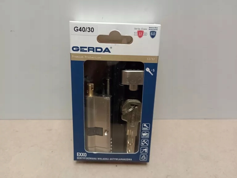 Gerda Dveřní vložka s knoflíkem Exxo G40/30 mm 5 klíčů EAN:5902203381304