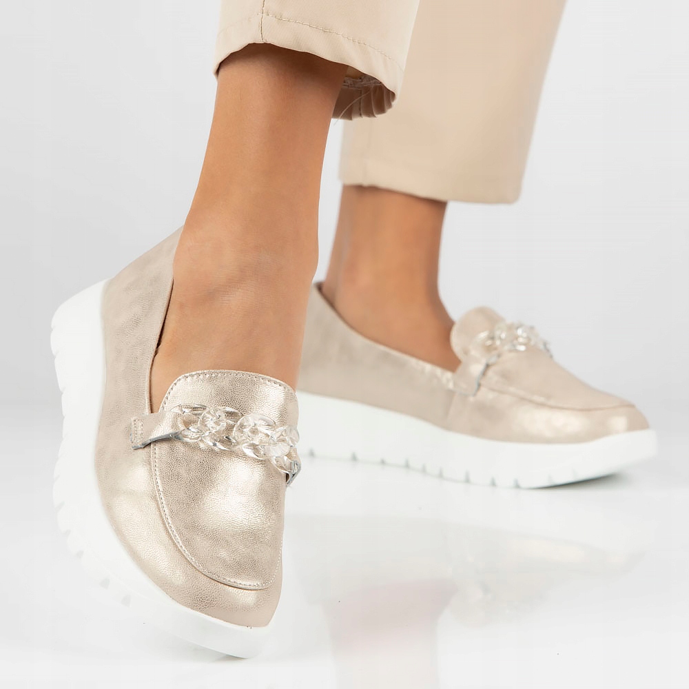 Skórzane mokasyny Filippo DP4553/23 BE beżowe Model mokasyny