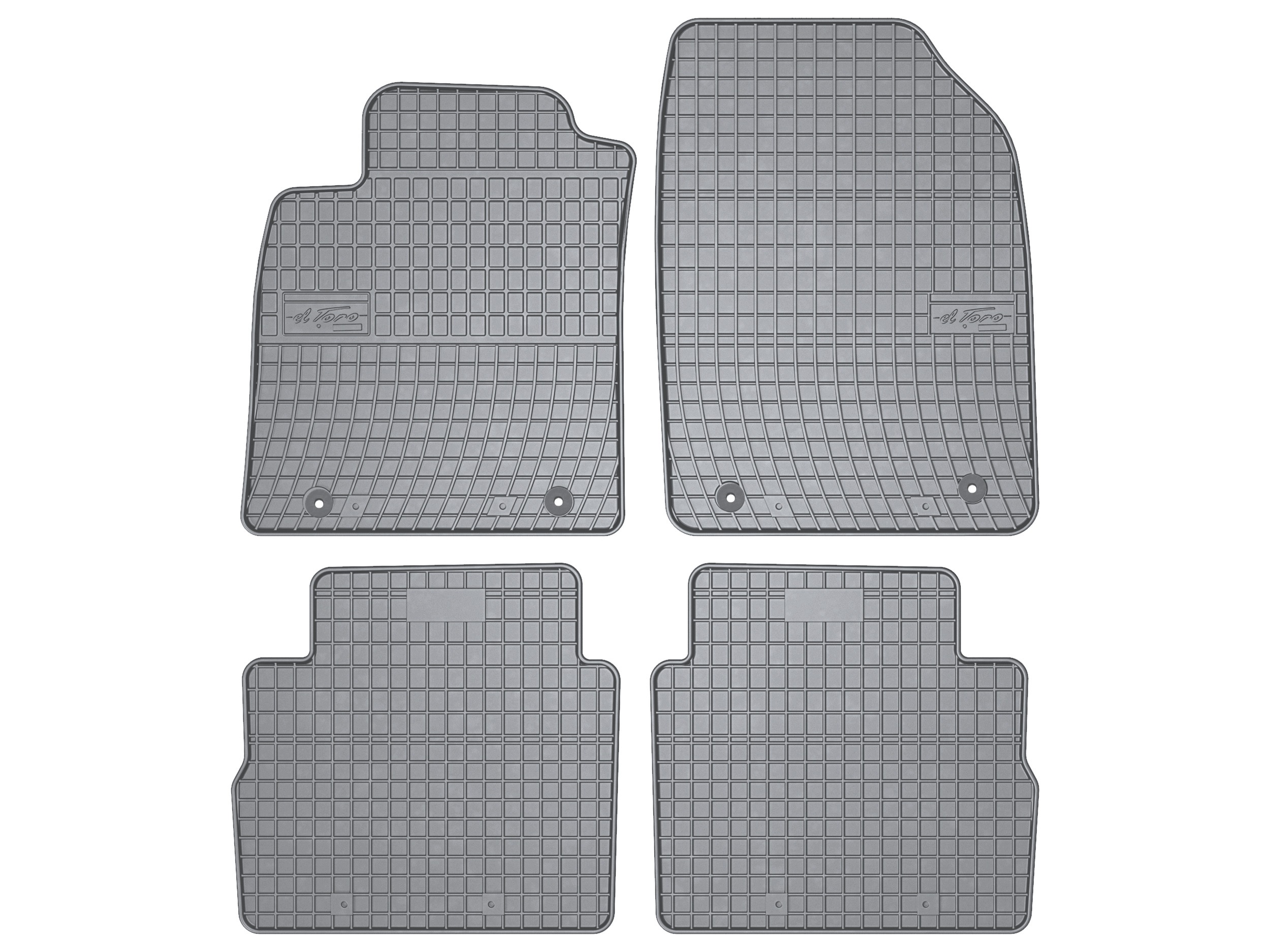 Dywaniki gumowe szare do Opel Vectra C 2003-2008 komplet 4 szt. SolidPRO