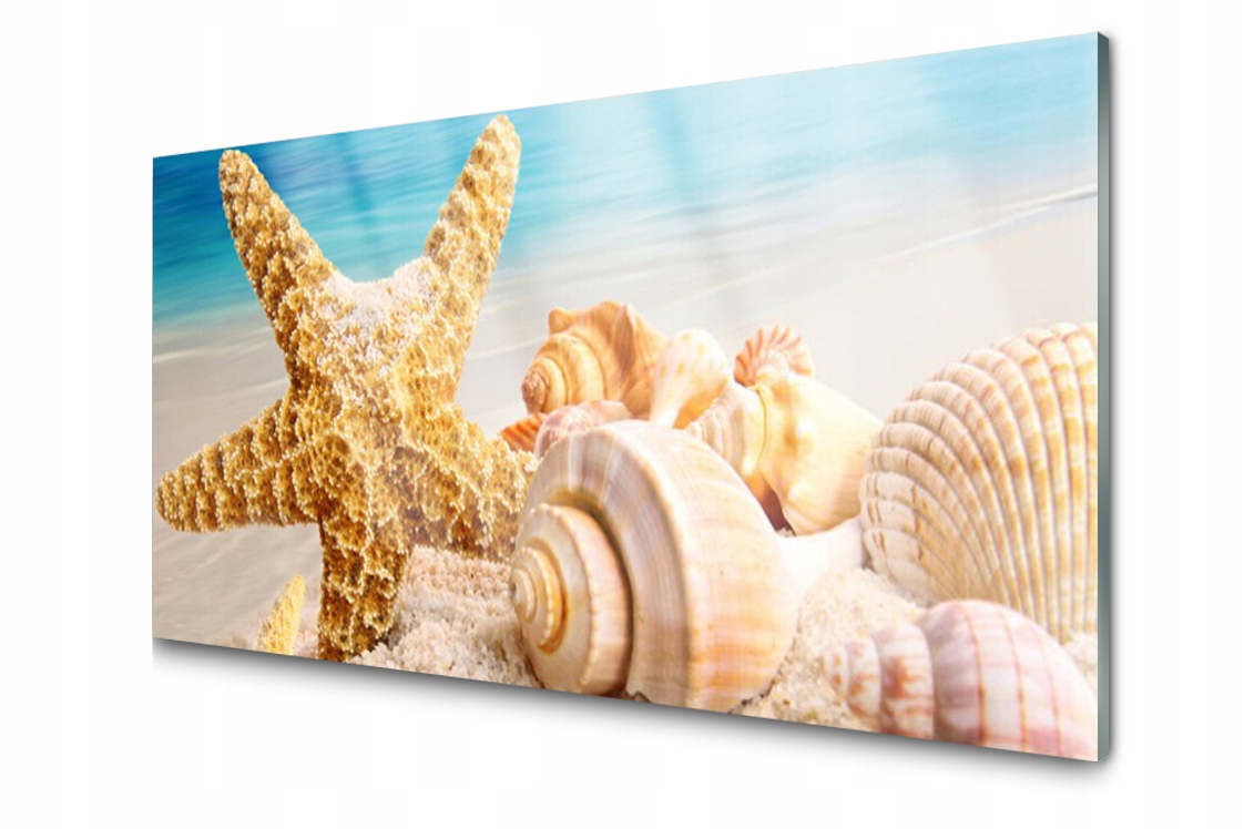 

Panel szklany dekor Rozgwiazda Muszla 140x70